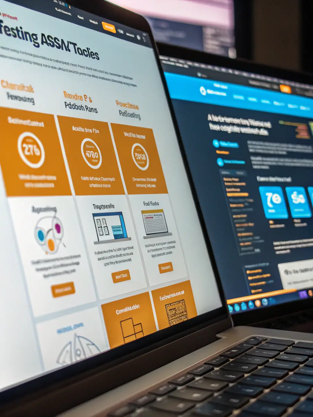 A graphic illustrating the process of A/B testing ad copy and landing pages to improve campaign performance and conversion rates.